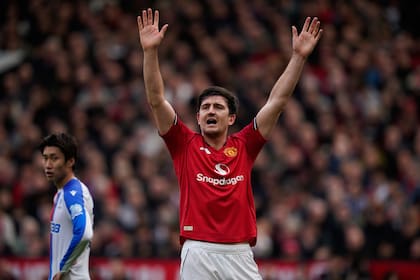 Harry Maguire del Manchester United durante el partido contra Crystal Palace en la Liga Premier, el