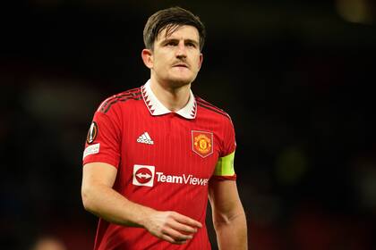 Harry Maguire, en el partido de cuartos de final de la Europa League ante el Sevilla en Old Trafford, donde se hizo un gol en contra.