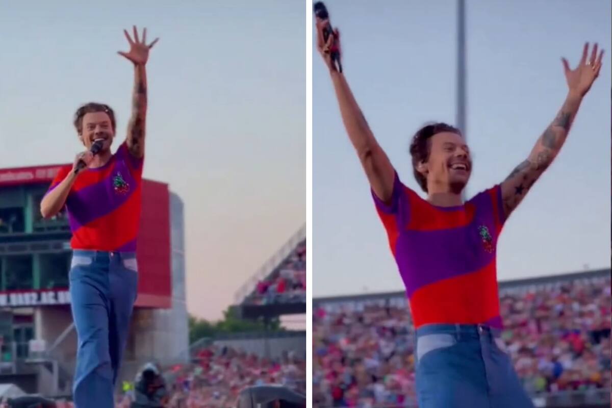 Harry Styles cuando encontró a su maestra entre el público y paró el show por varios minutos