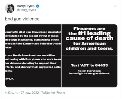 Harry Styles dio la noticia en Twitter y recibió miles de comentarios