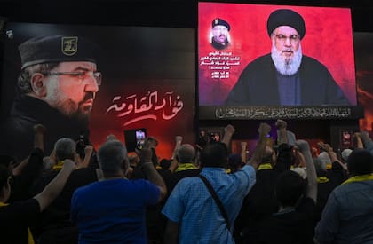 Hassan Nasrallah suele aparecer en discursos televisados