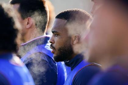 Hassane Kolingar en un entrenamiento previo al 6 Naciones 2021.