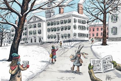 Hasta antes de la crisis sanitaria, Liniers daba un curso de historieta latinoamericana en la prestigiosa Universidad de Dartmouth