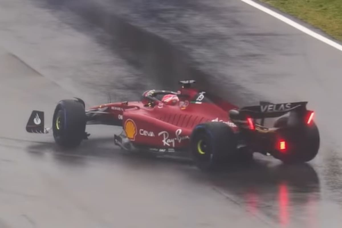 Hasta las Ferraris sufrieron en el agua de Imola