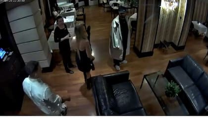Hauque, Laprida y Piccirrillo, en el Palacio Duhoau