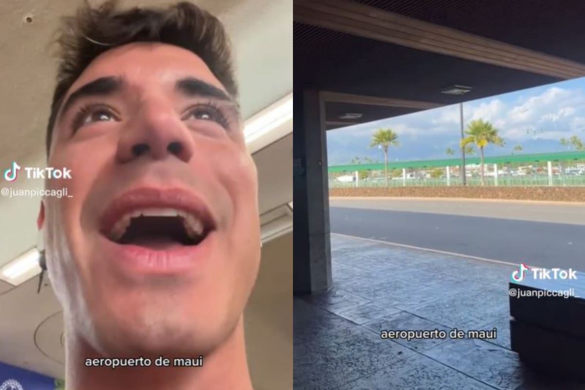 Hawái deleitó a un viajero argentino, que no pudo contener la emoción ante lo que veía apenas aterrizar en Maui