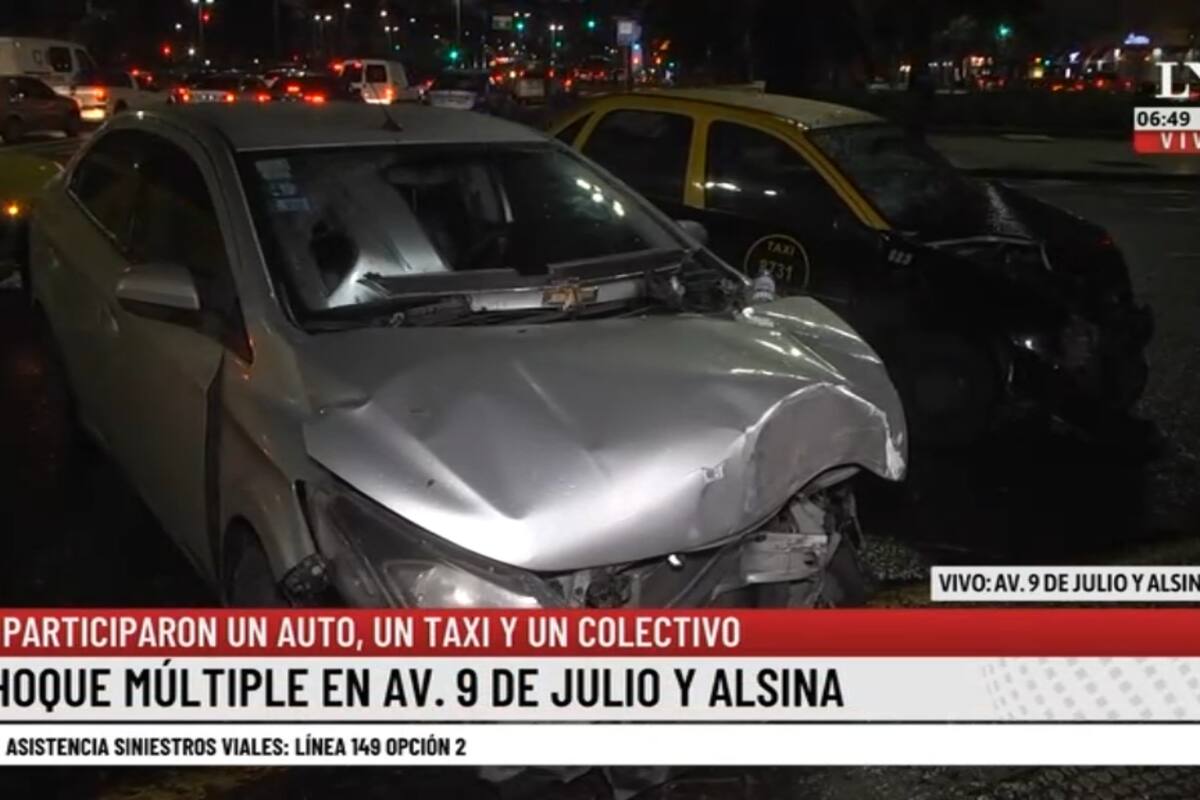 Hay al menos un herido por el siniestro ocurrido sobre la avenida 9 de Julio y Alsina