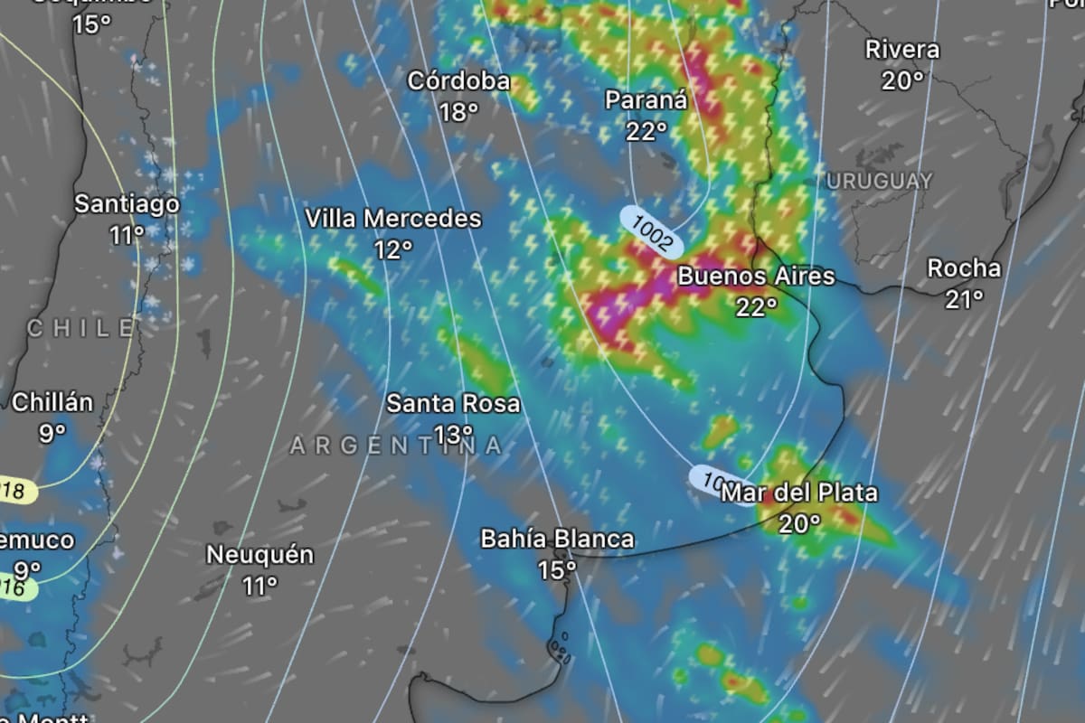 Hay alerta amarilla por tormentas y vientos fuertes para este sábado 21 de marzo: las provincias afectadas.
