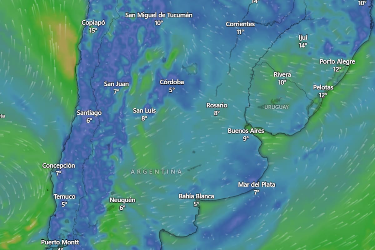 Hay alerta naranja y amarilla por frío extremo, vientos y nevadas para este miércoles 12 de agosto: las provincias afectadas
