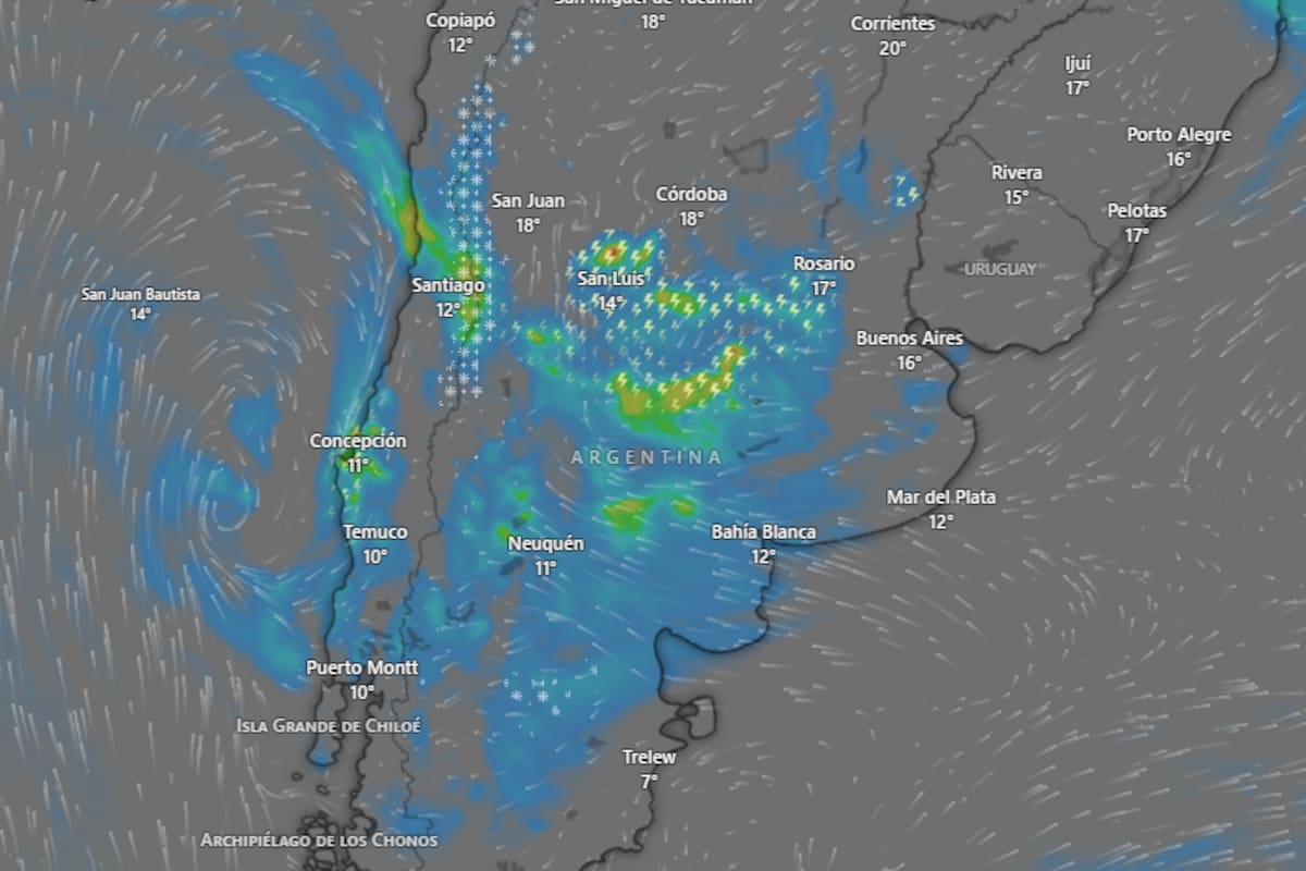 Hay alerta naranja y amarilla por tormentas, lluvias y vientos para este miércoles 7 de octubre: las provincias afectadas