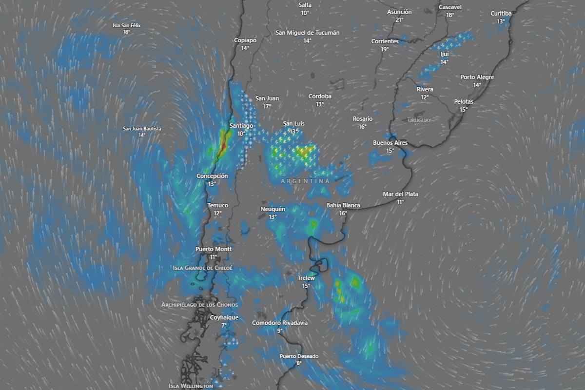 Hay alerta naranja y amarilla por tormentas, lluvias y vientos fuertes para este miércoles 21 de octubre: las provincias afectadas