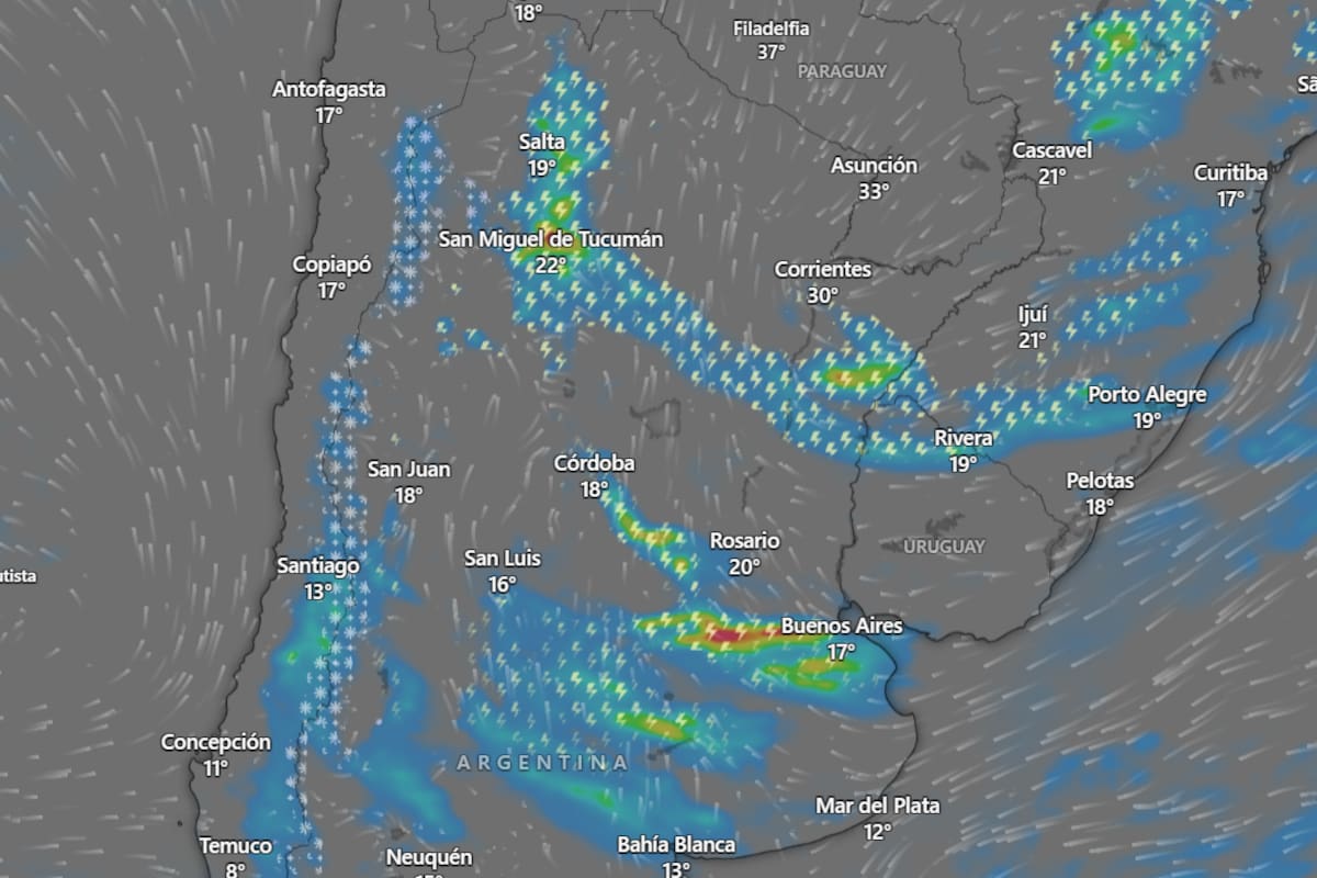 Hay alerta naranja y amarilla por tormentas y lluvias intensas para este martes 29 de septiembre: las provincias afectadas