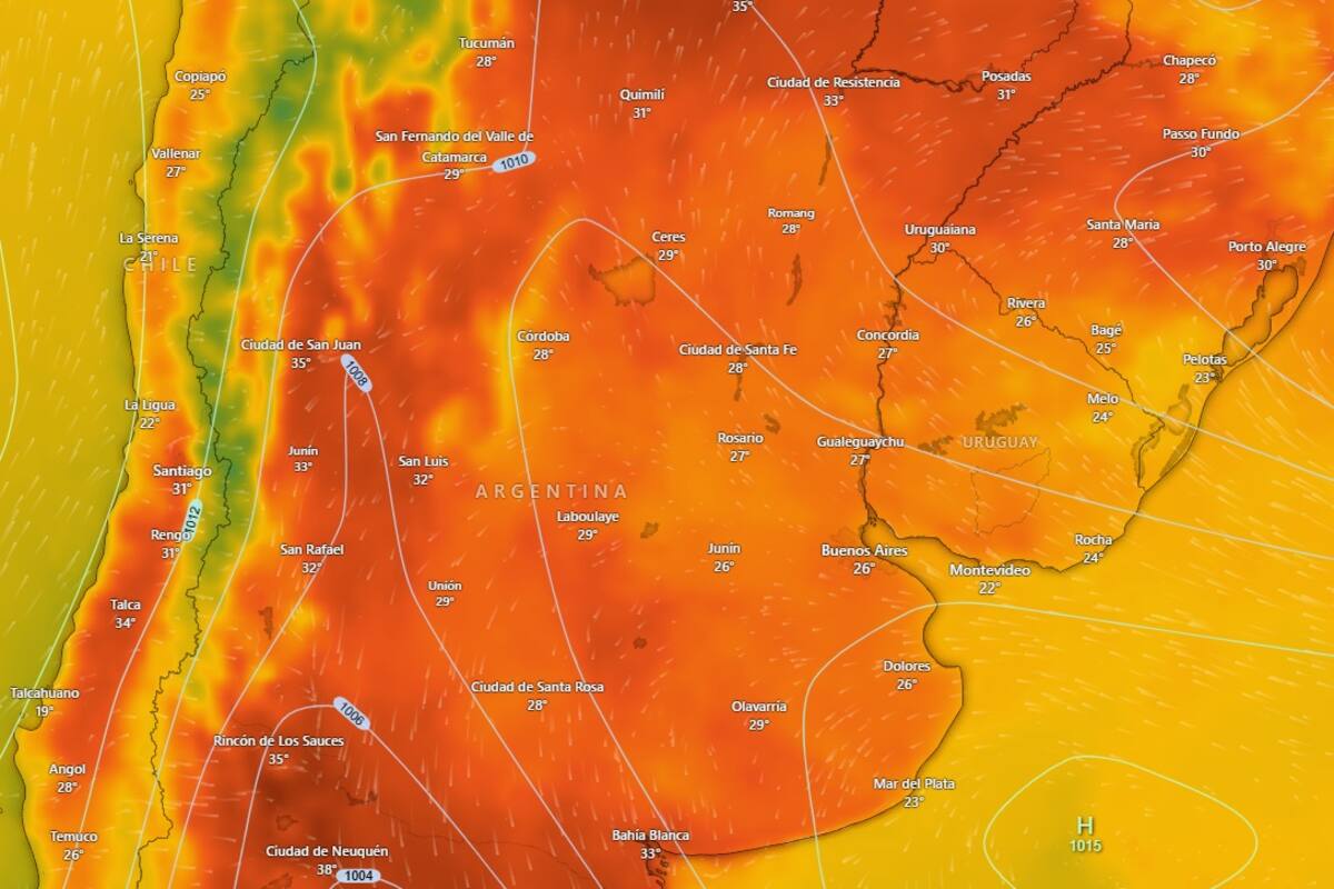 Hay alertas por calor y tormentas para 9 provincias este lunes 20 de enero