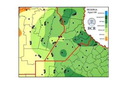Hay buenas reservas de humedad en la región núcleo, pero escasas hacia el oeste
