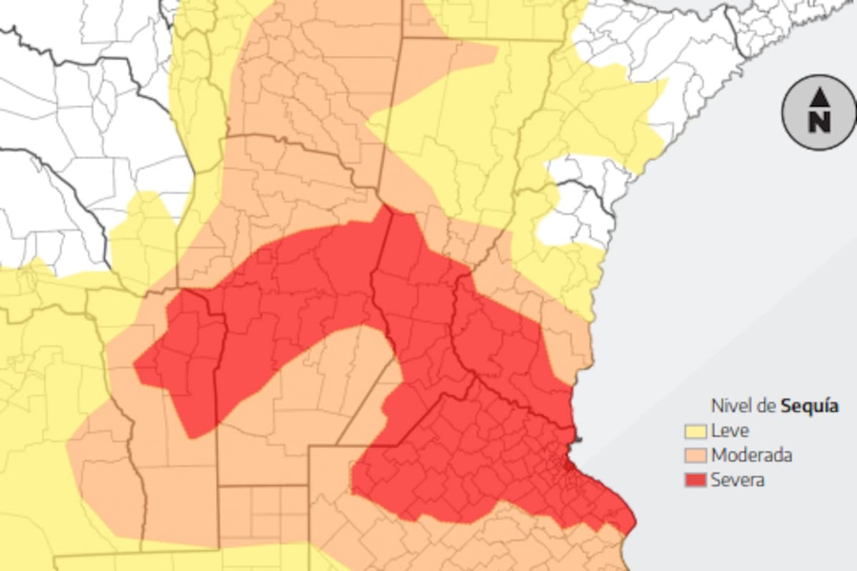 Hay más de 22 millones de hectáreas con sequía severa