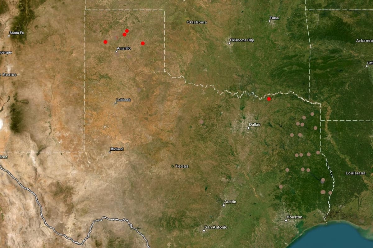 Hay seis focos de incendios activos en Texas