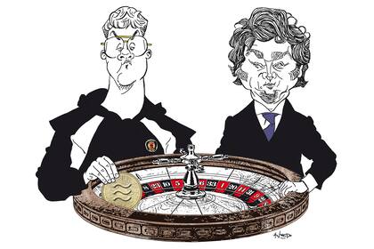 Hayden Davis y Javier Milei