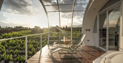 Algunas suites tienen el plus de un jacuzzi al aire libre.