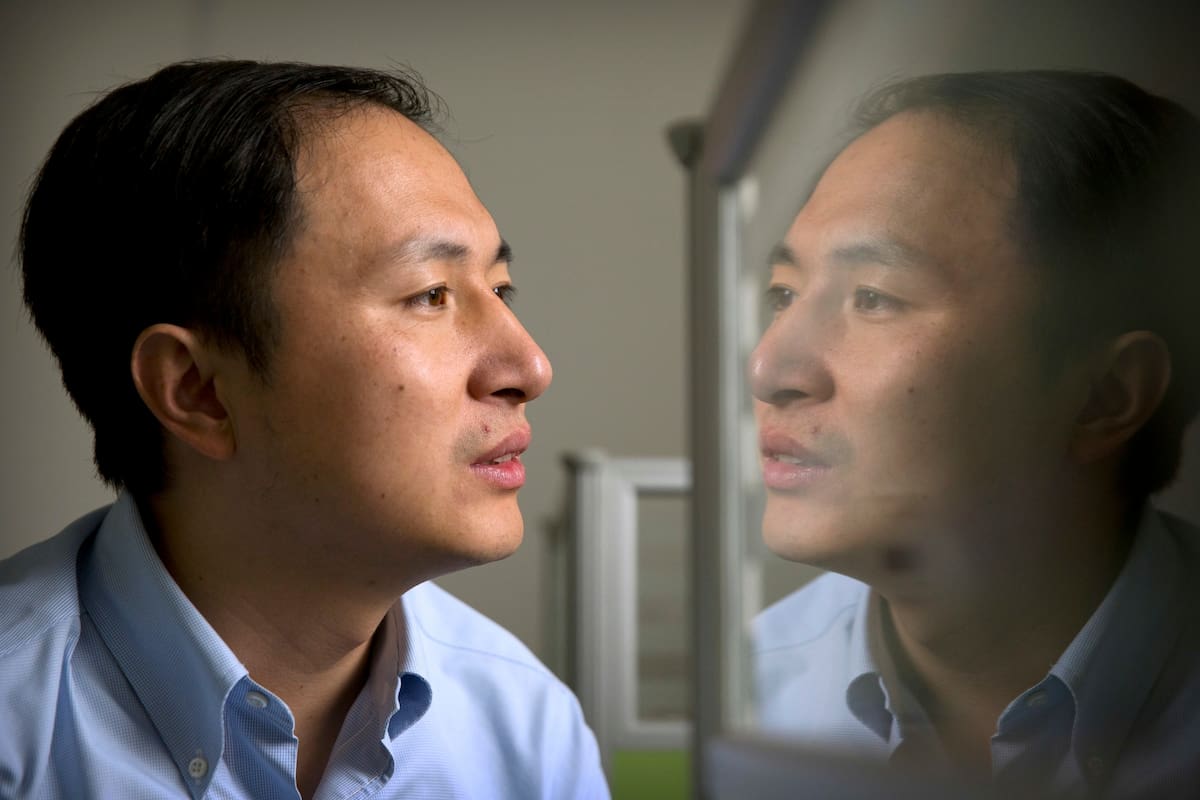 He Jiankui en su laboratorio de Shenzhen, en la provincia china de Guangdong