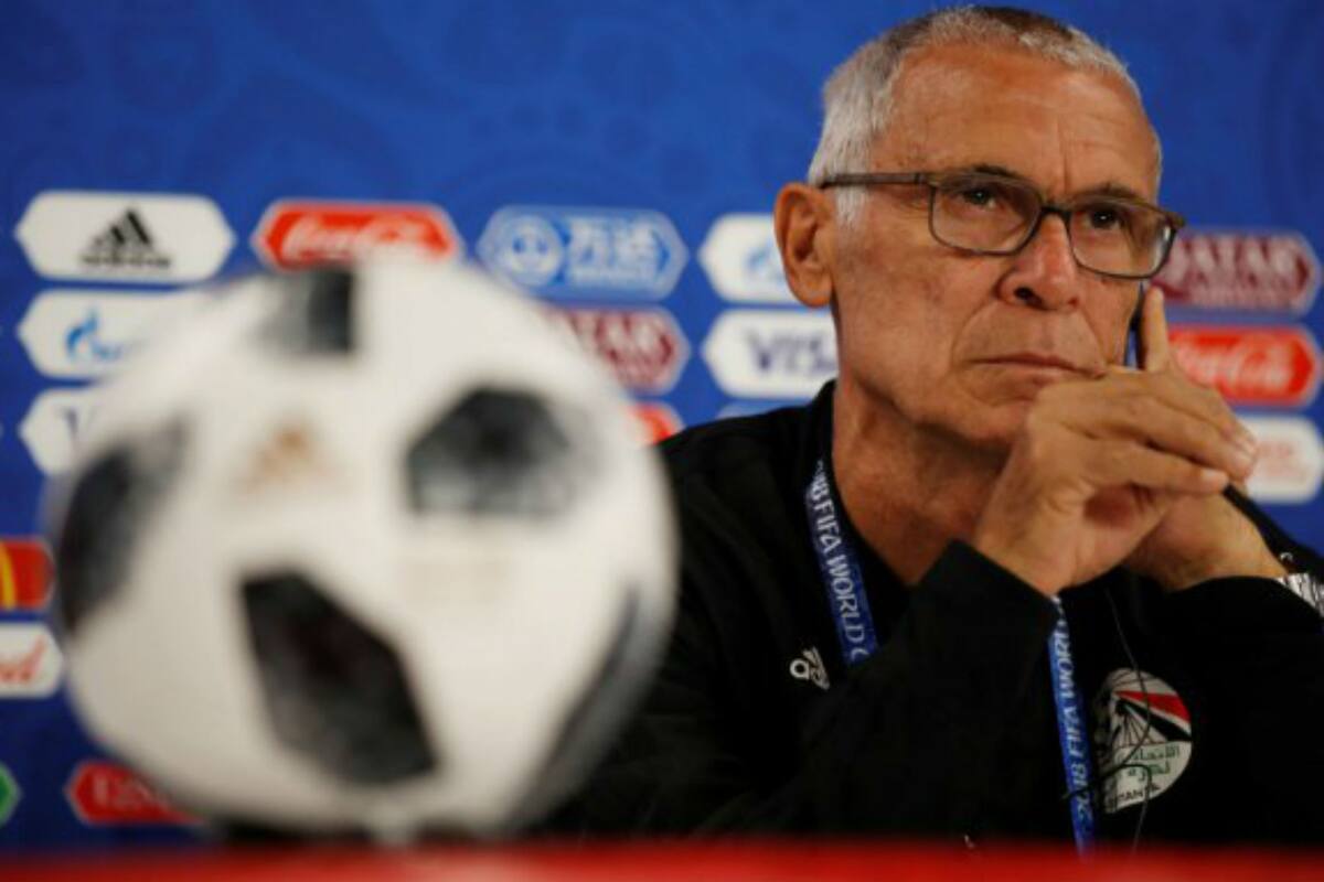 Héctor Cúper durante la conferencia de prensa de cara al segundo compromiso en el Mundial Rusia 2018