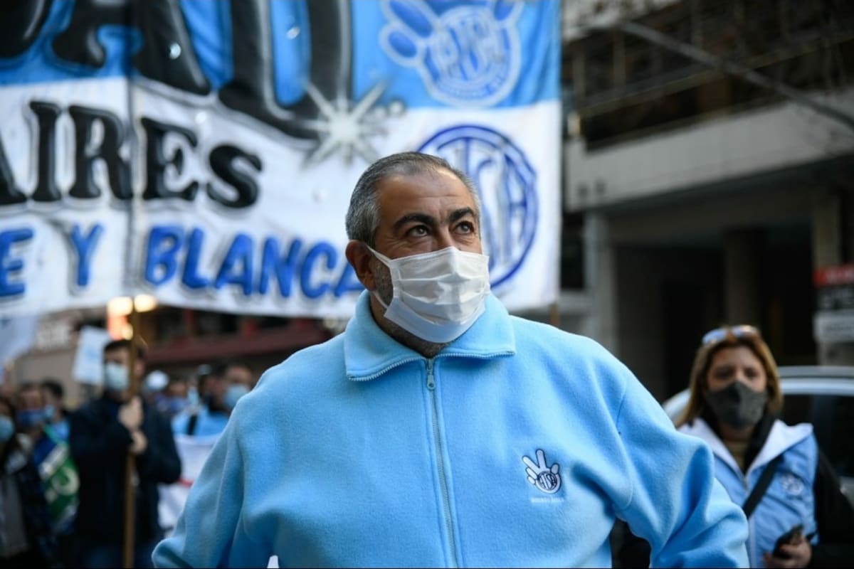 Héctor Daer, cotitular de la CGT y hombre cercano a Alberto Fernández, encabeza las protestas de Sanidad
