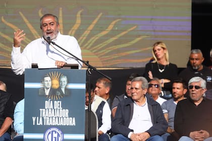 Héctor Daer, durante uno de los últimos actos de la CGT