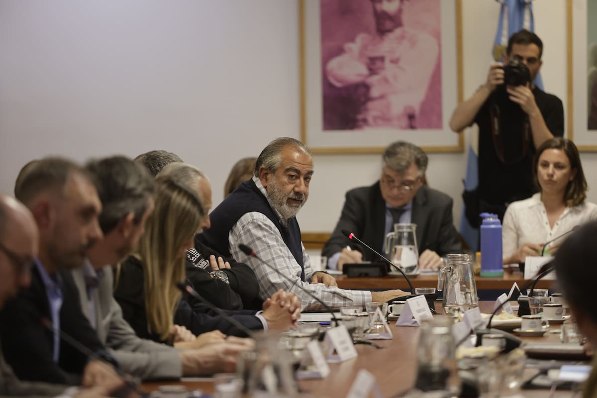 Héctor Daer, uno de los triunviros de la CGT, al exponer ante los diputados de la comisión de Legislación del Trabajo