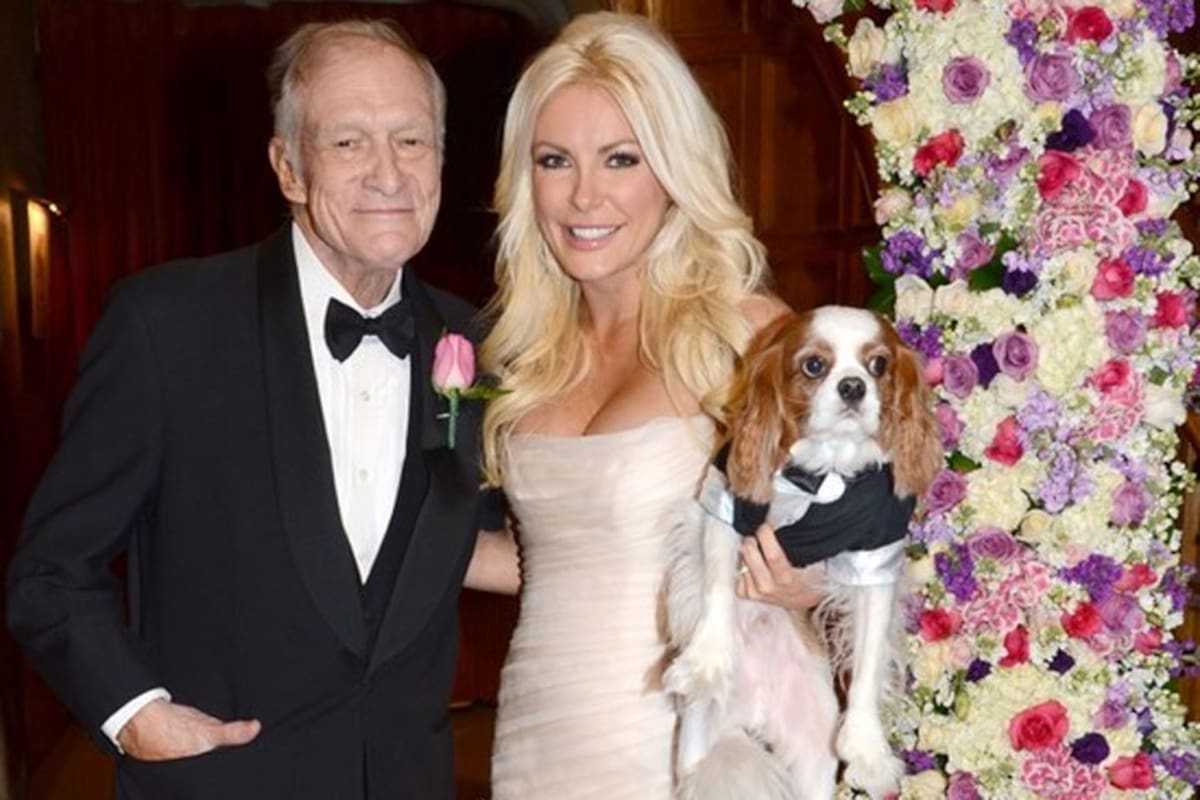 Hefner y Harris, felices tras la celebración del casamiento