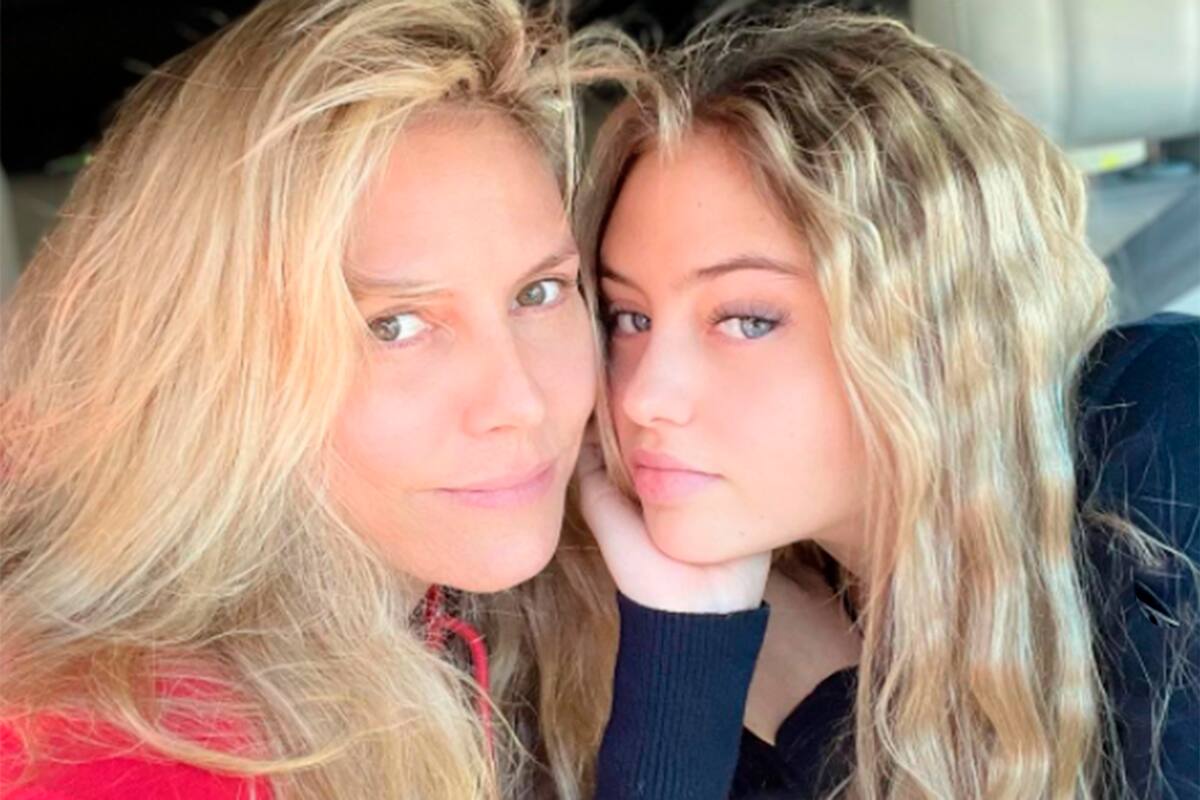 Heidi Klum junto a su hija Leni, que sigue sus pasos