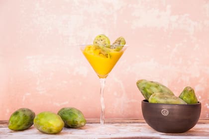 Helado de mango con rodajas de tuna, una creación de Amelia Janco.