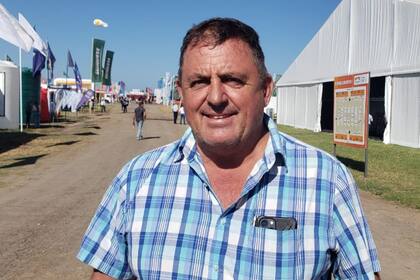 Henk Conradie, un visitante de Sudáfrica que estuvo recorriendo la Expoagro