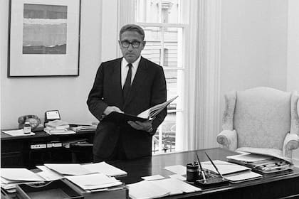 Henry Kissinger, en su oficina de la Casa Blanca