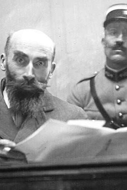 Henry Landrú, más conocido como Barba Azul, en una imagen tomada durante el juicio que lo condenó a muerte en 1922