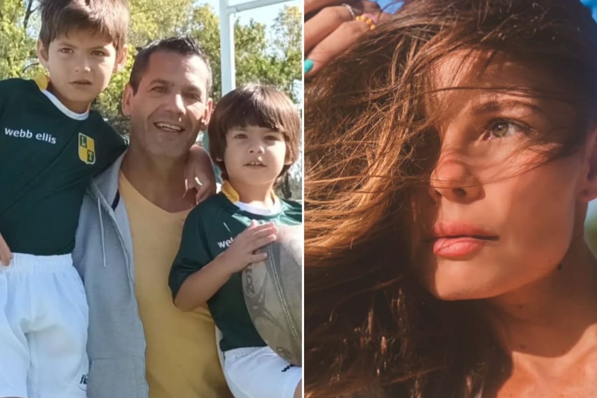 Herman Krause junto a sus hijos Paco y Mateus, y Juliana Lima