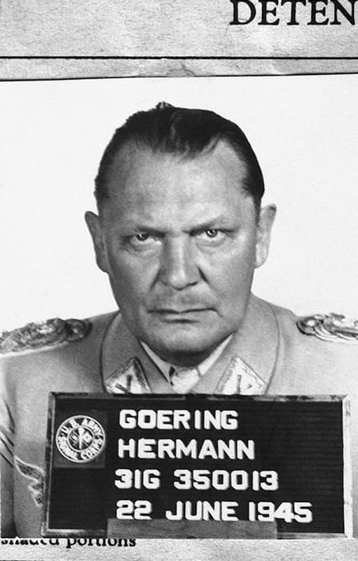 Hermann Göring, el nazi más poderoso de Alemania después de Hitler, detenido por el Ejército de los Estados Unidos