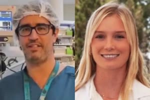 Hernán Boveri y Delfina Lanusse trabajan juntos en el Hospital Italiano