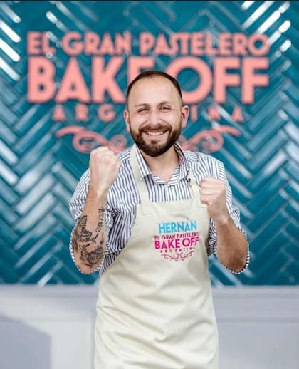 Hernan Canalini, el arquitecto de 35 años que colapsó este domingo en Bake Off Argentina tras sufrir un imprevisto con su torta