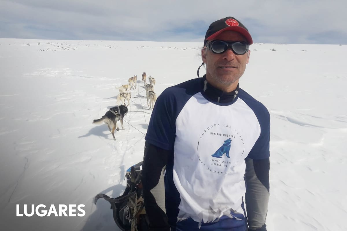 Hernán Cipriani ya tiene unos 30 perros para sus trineos.