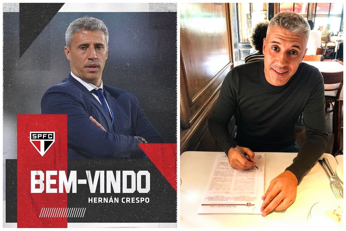 Hernán Crespo ya es director técnico del San Pablo.