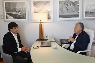 Lacunza se reunió con Cornejo en el inicio de su recorrida por el país de cara a 2027