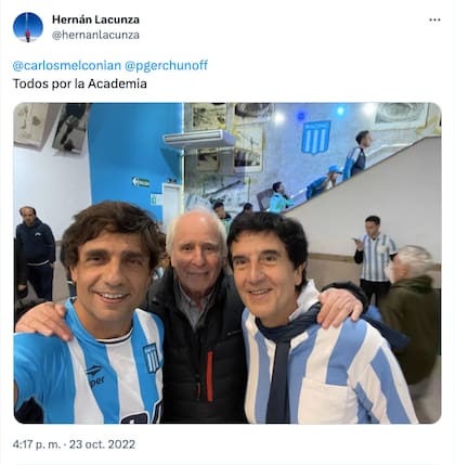 Hernán Lacunza, Pablo Gerchunoff y Carlos Melconian, tres economistas que comparten pasión por Racing.