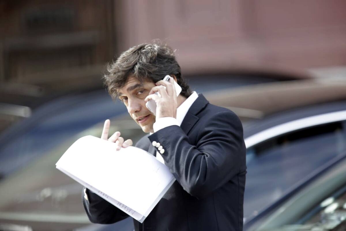 Hernán Lucanza al llegar a Casa Rosada