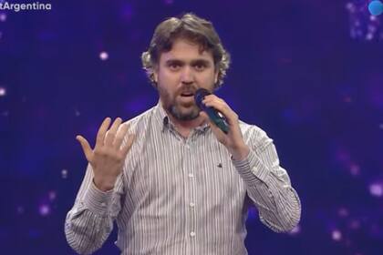 Hernán Quinteros es periodista y dejó boquiabierto al jurado de Got Talent al interpretar una pieza de ópera (Foto: Captura Telefe)