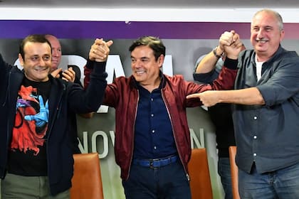 Herrera Ahuad, Carlos Rovira y Hugo Passalacqua, el día que este último ganó la elección a gobernador en Misiones