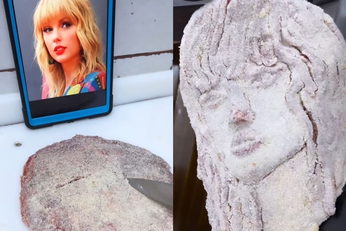Hicieron una milanesa con la cara de Taylor Swift y las redes estallaron