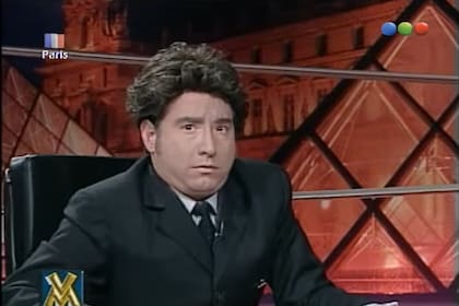 Hijitus en su recordada personificación de Mariano Closs para VideoMatch (Foto: Captura de video)
