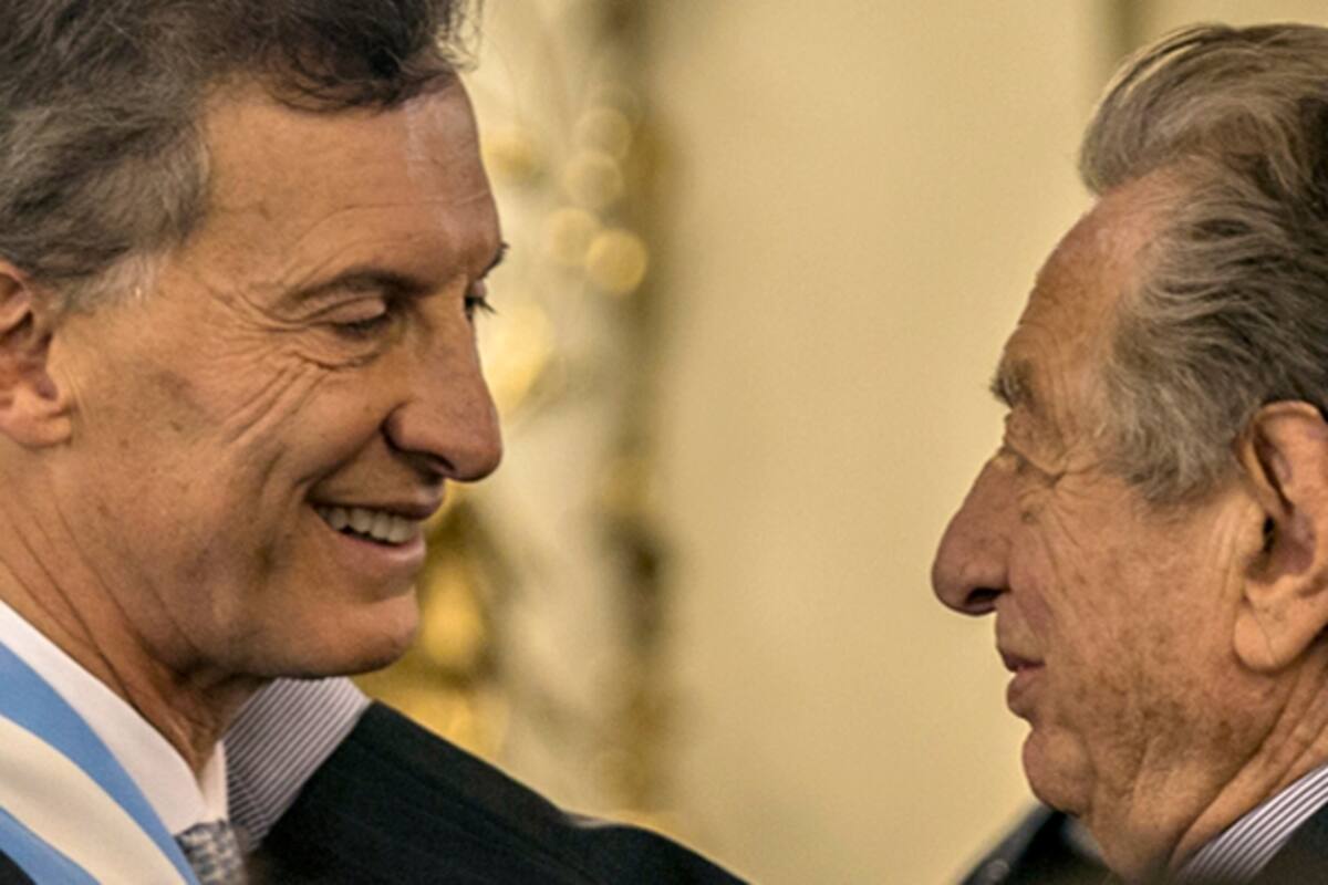 HIJO Y PADRE. Mauricio y Franco Macri