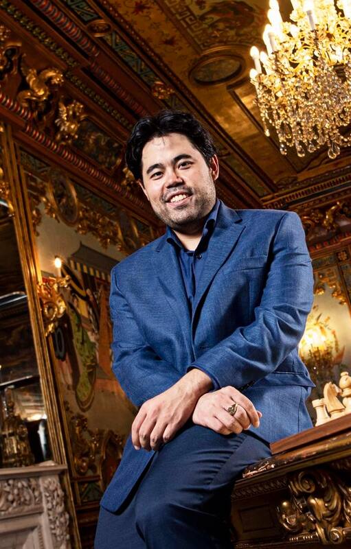 Hikaru Nakamura posa en el Palacio de Santoña de Madrid durante el Torneo de Candidatos (PHOTO CHESS)