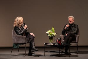 Hinde Pomeraniec y Alan Pauls, en la presentación de "Malas lenguas"