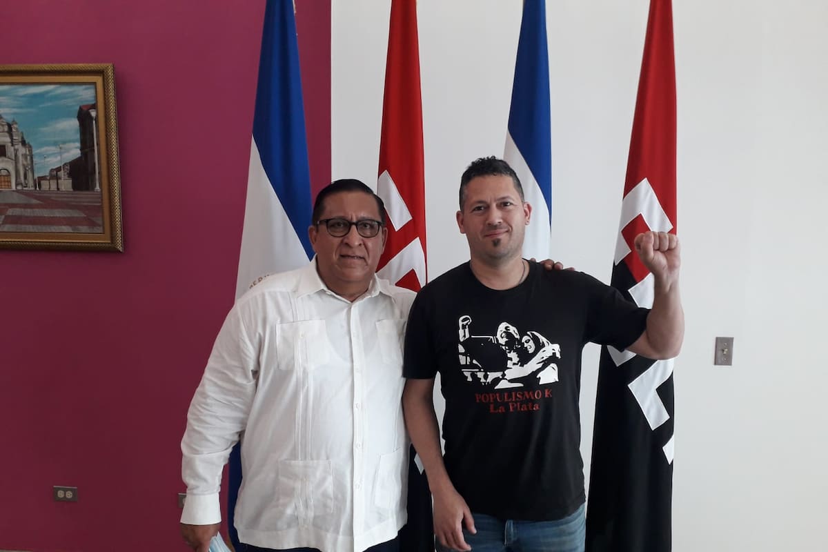 Hipólito Irigoyen durante su visita a Nicaragua